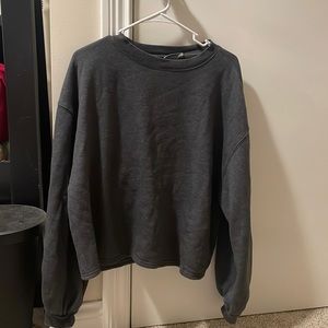 Women’s size XL dark gray crop top sweater